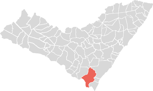 Mapa do município de Penedo, Alagoas